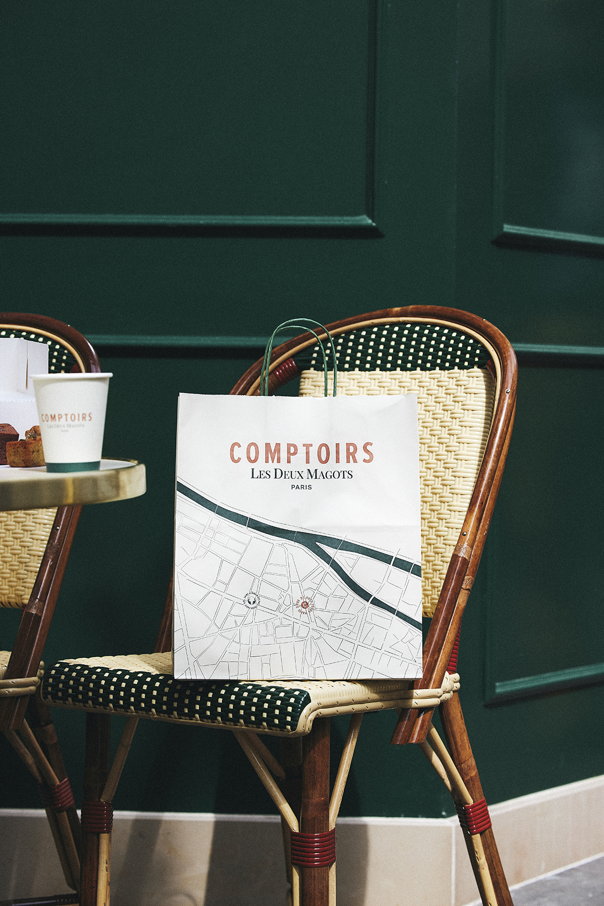 Les Deux Magots, Le Comptoir, photographies reportages, sac du comptoirs